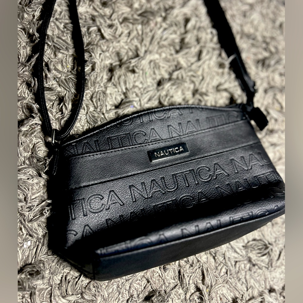 Nautica Embossed Black Crossbody Bag